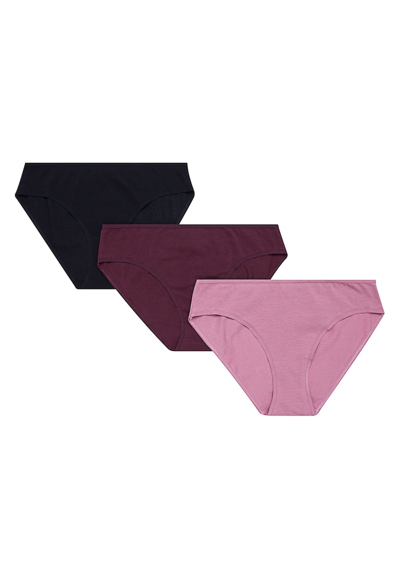 Set 3 perechi chiloti dama - Bumbac/Elastan - Multicolor Set 3 perechi chiloti dama - Bumbac/Elastan - Multicolor