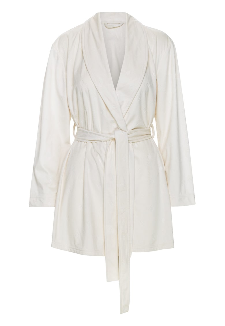 Halat dama Jamala - crem - maneca lunga - poliester - fara buzunare