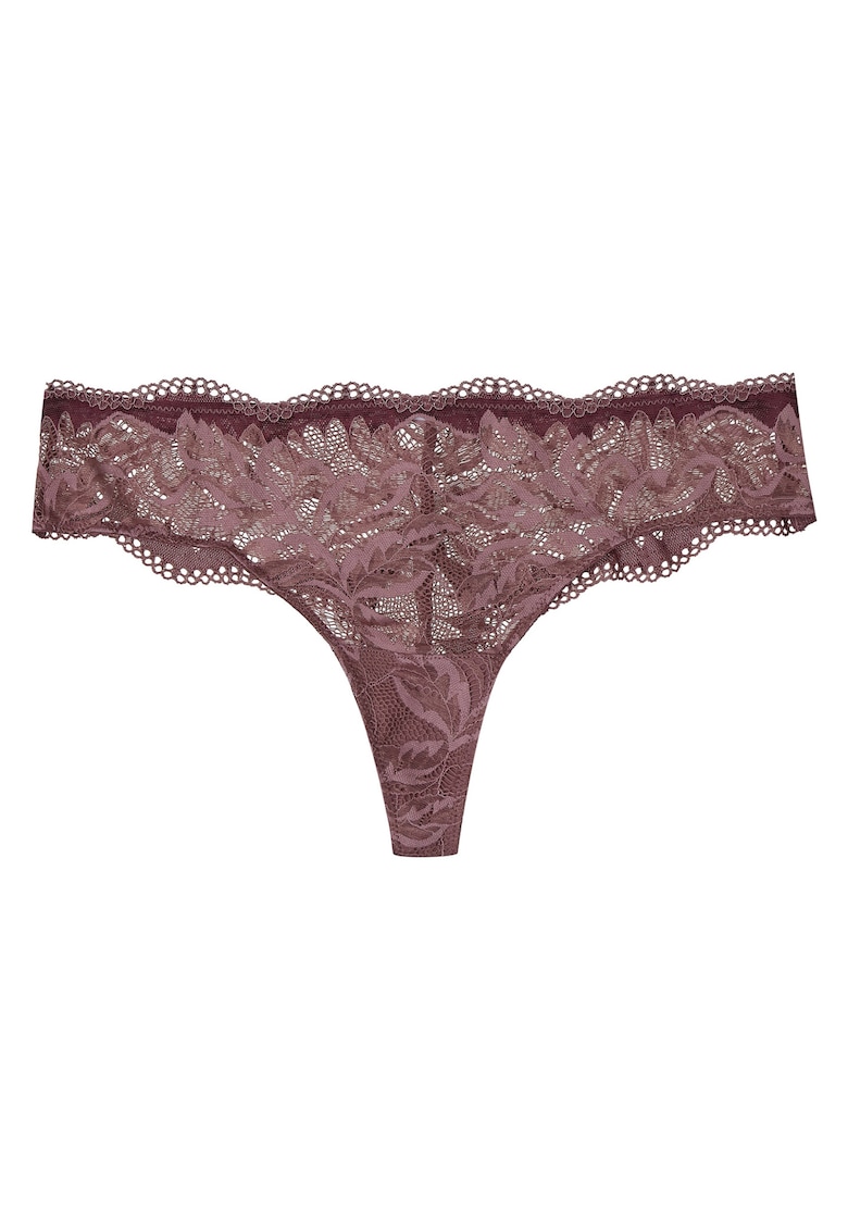 Chiloti tanga Kavi  Bumbac/Dantela - Mov