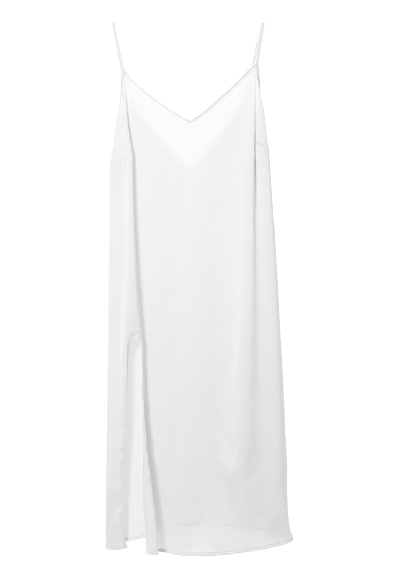 Camasa de noapte  satin gri deschis