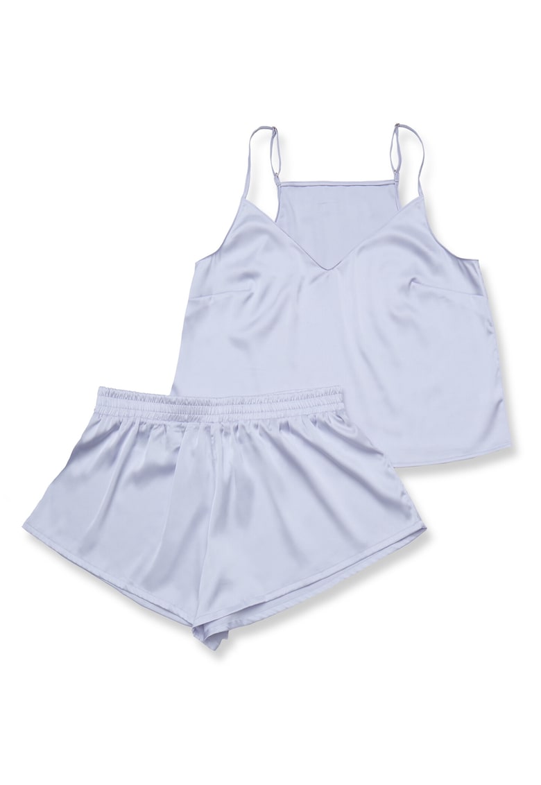 Pijamale de dama  satin - gri deschis Pijamale de dama  satin - gri deschis