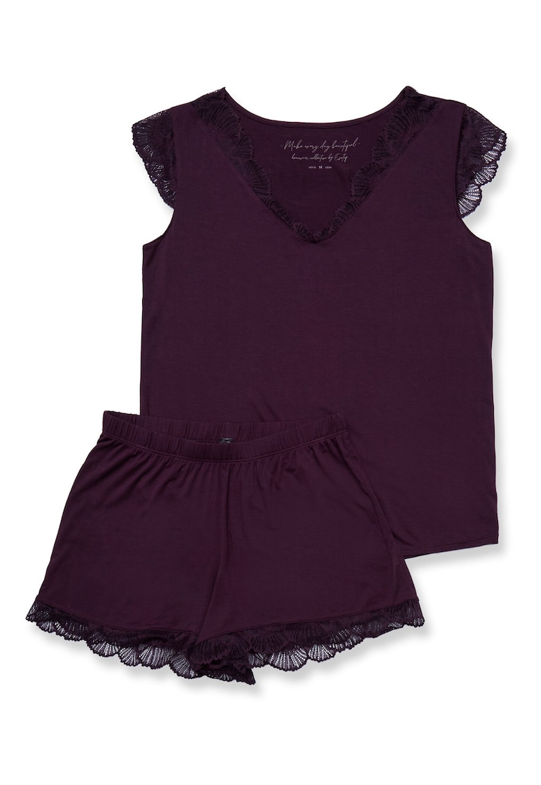 Pijamale de dama dantela mov