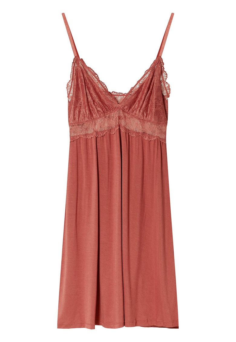 Camasa de noapte viscoza castaniu maro