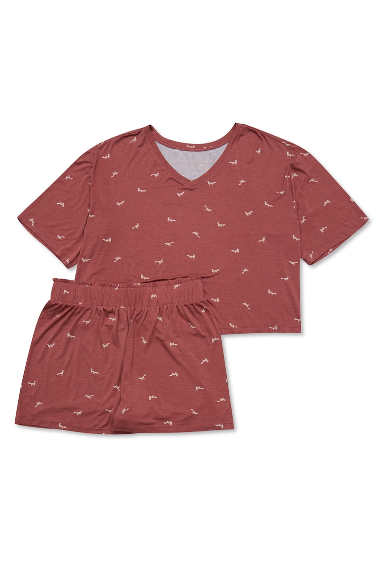 Pijamale de dama viscoza castaniu maro