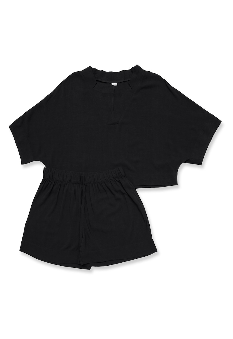 Pijama de dama  negru viscoza Pijama de dama  negru viscoza