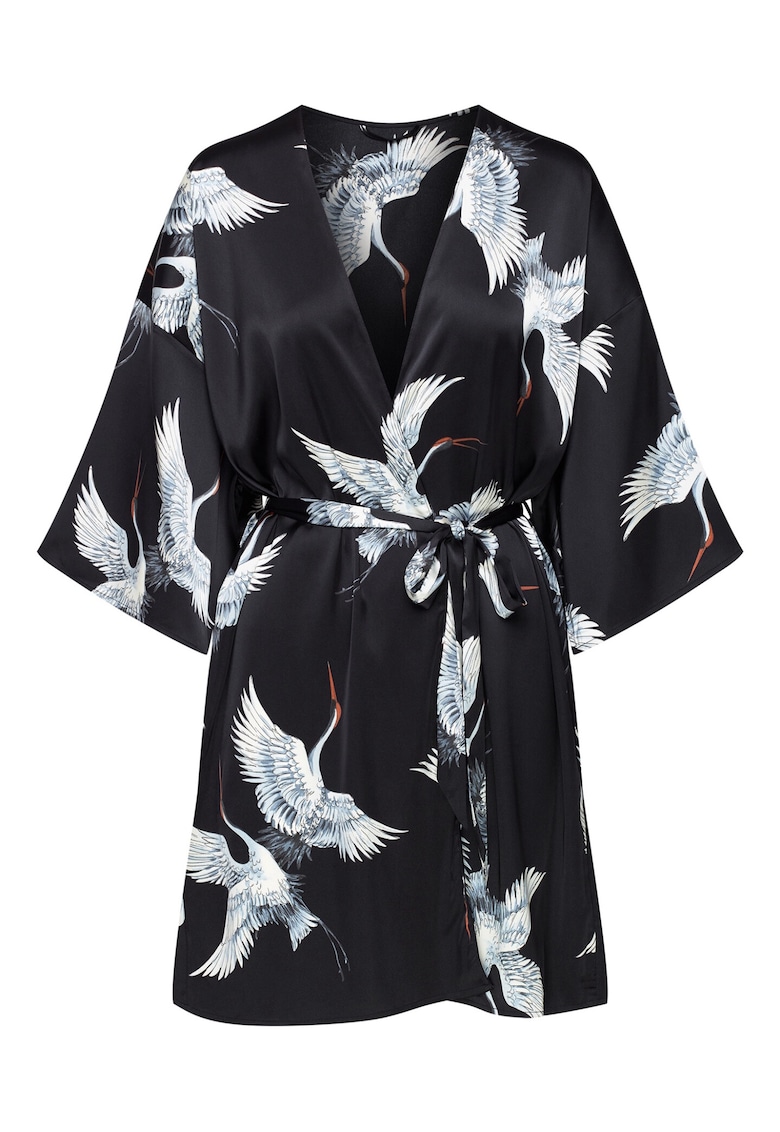 Halat de baie dama -  Satin - Bleumarin