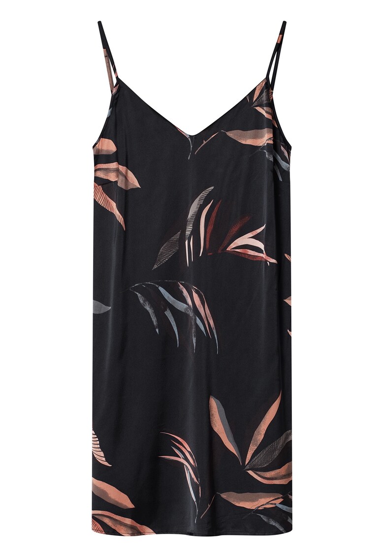 Pijama dama - camasa de noapte - gri - floral - poliester