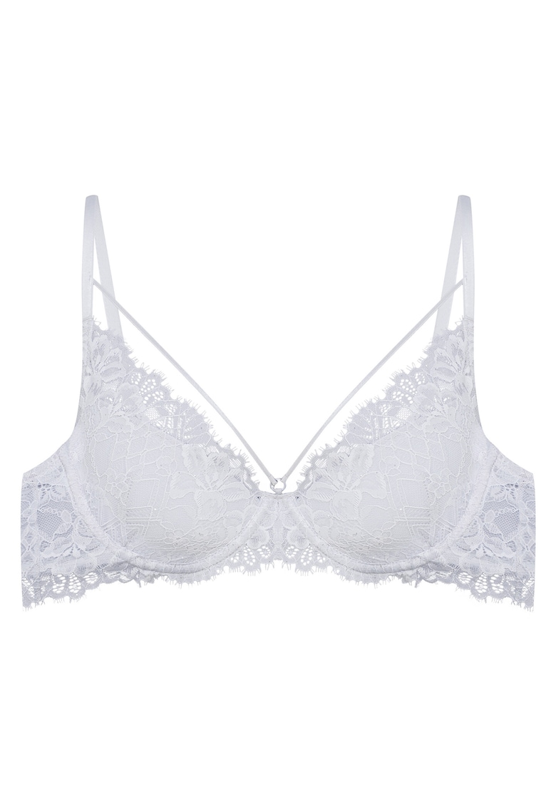 Sutien push-up - Dantela - Model Odie - Gri deschis