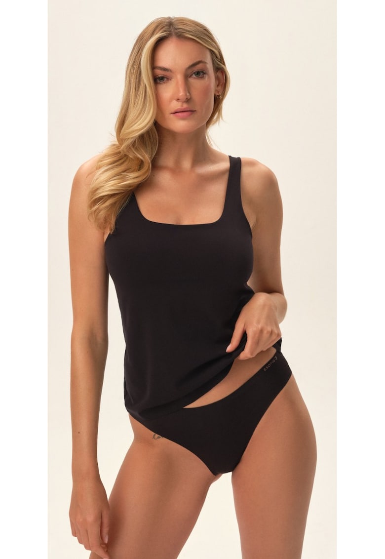 Chiloti dama Peachy set de 2 perechi Negru - bej