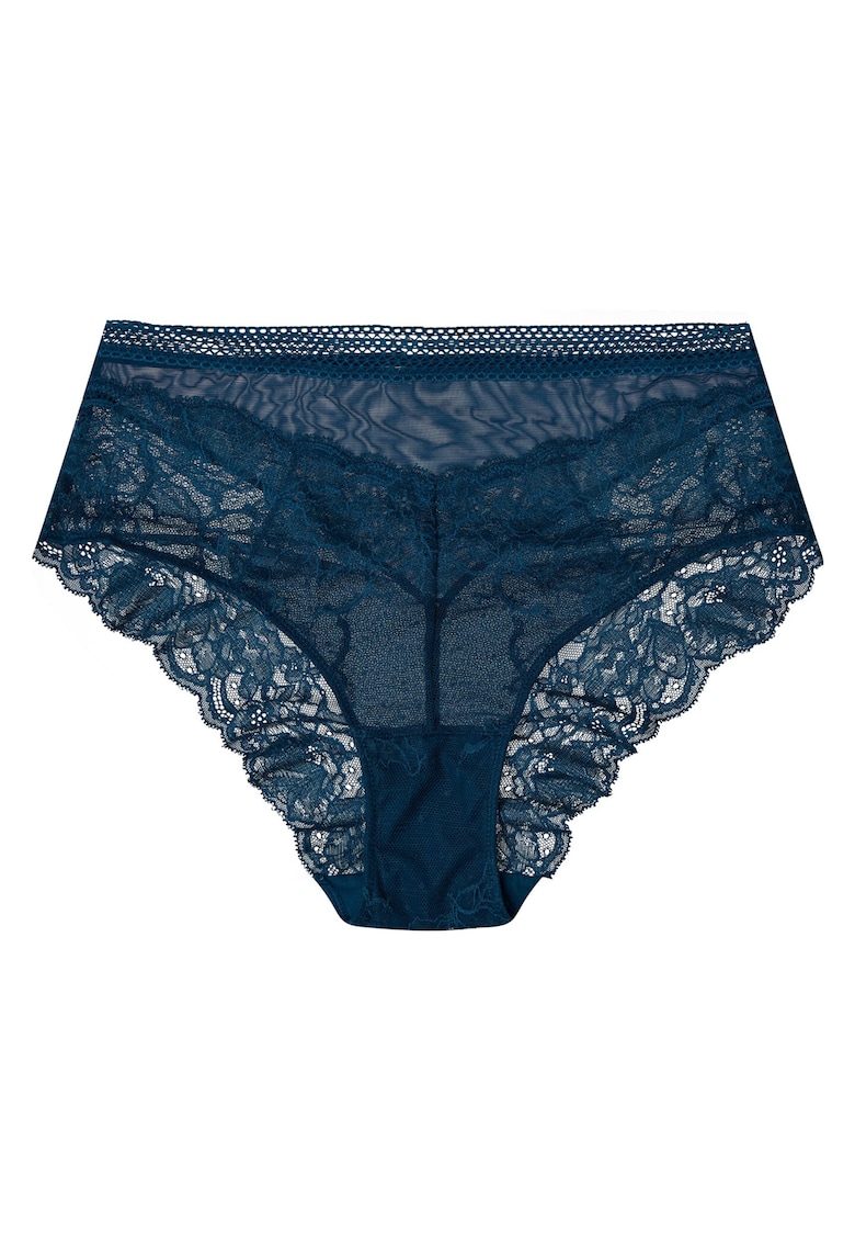 Lenjerie intima pentru dama cu talie inalta - Dantela - Bleumarin