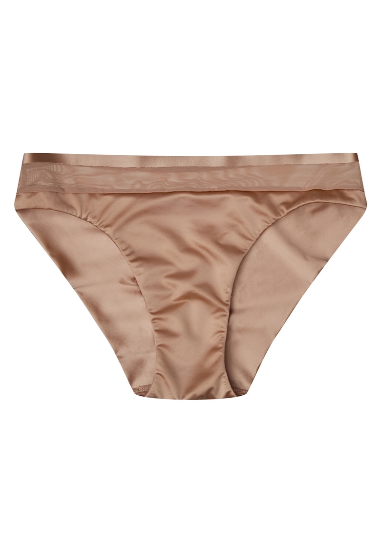 Chiloti cu talie inalta Nubia Bumbac - Maro