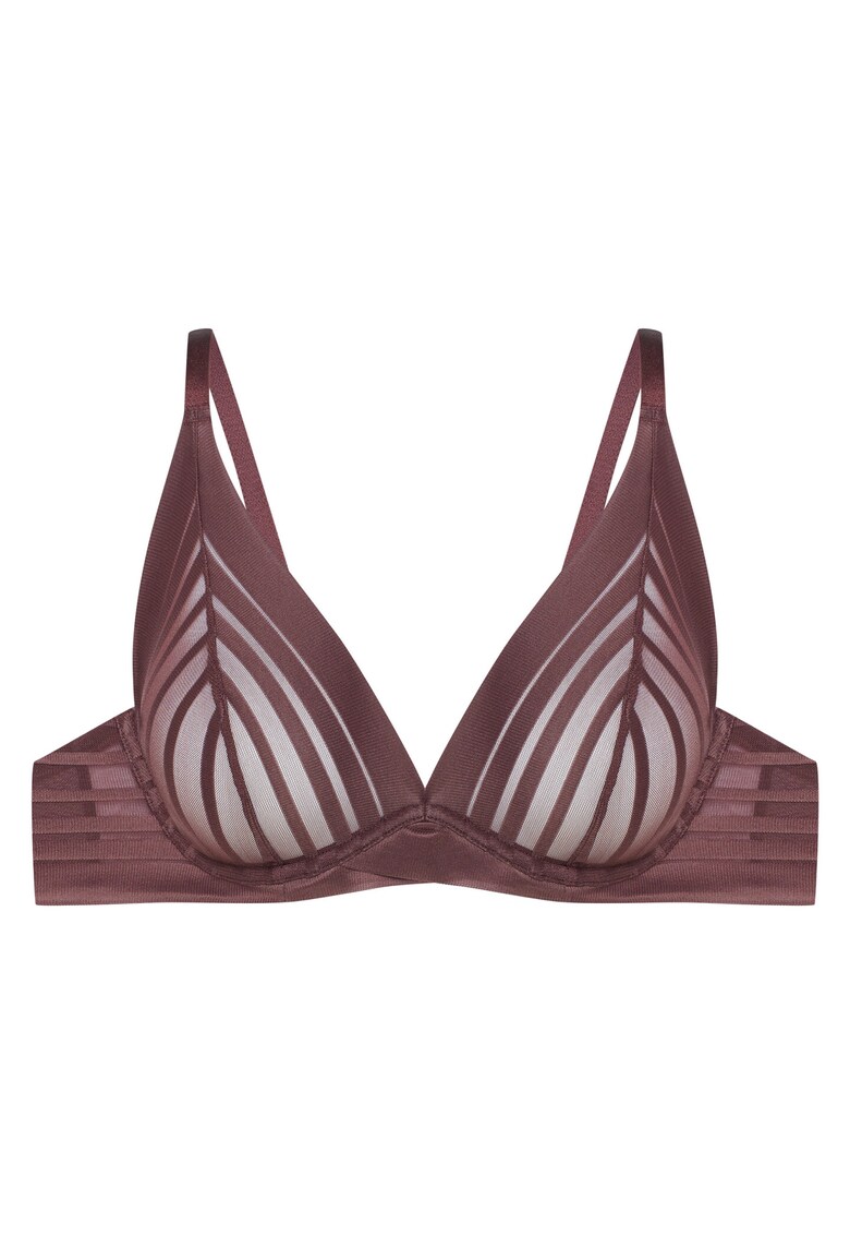 Sutien pentru dama Iga - cu bretele subtiri - poliamida - maro