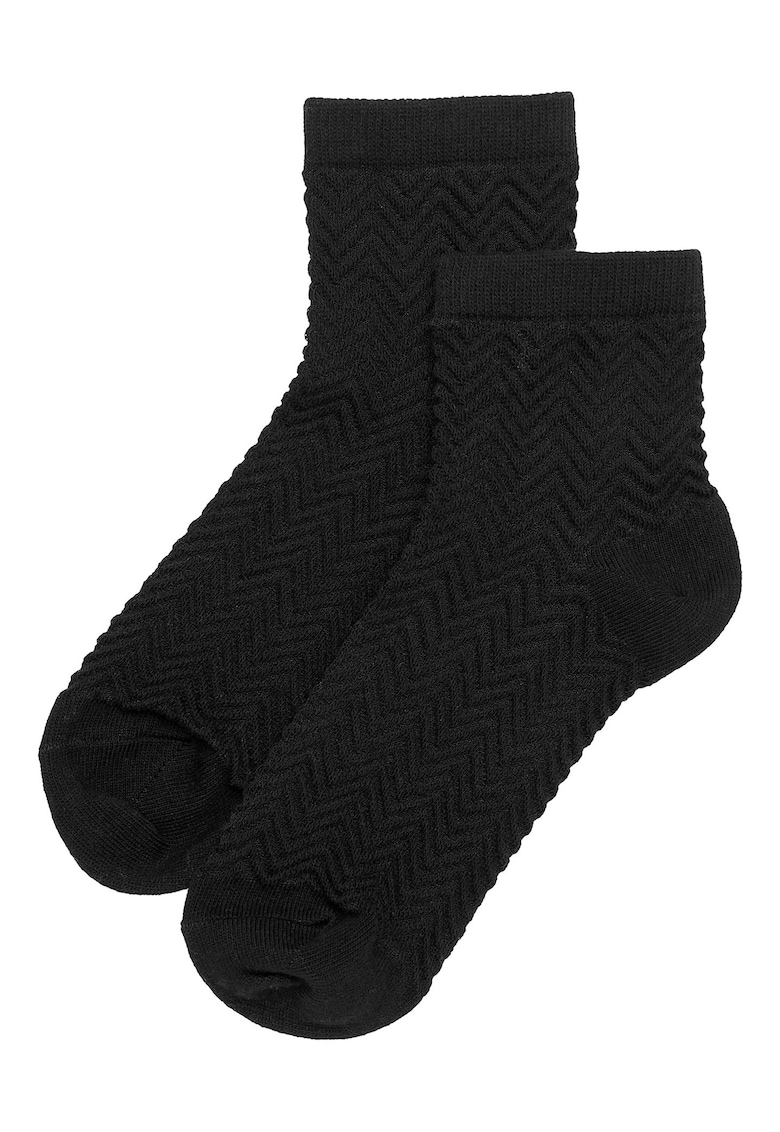 Set sosete Nera 2 - negru si bej deschis - bumbac - lungi