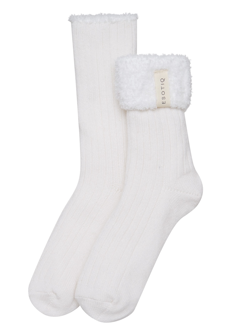 Sosete dama - Wowa - alb crem - textura in dungi - One-Size