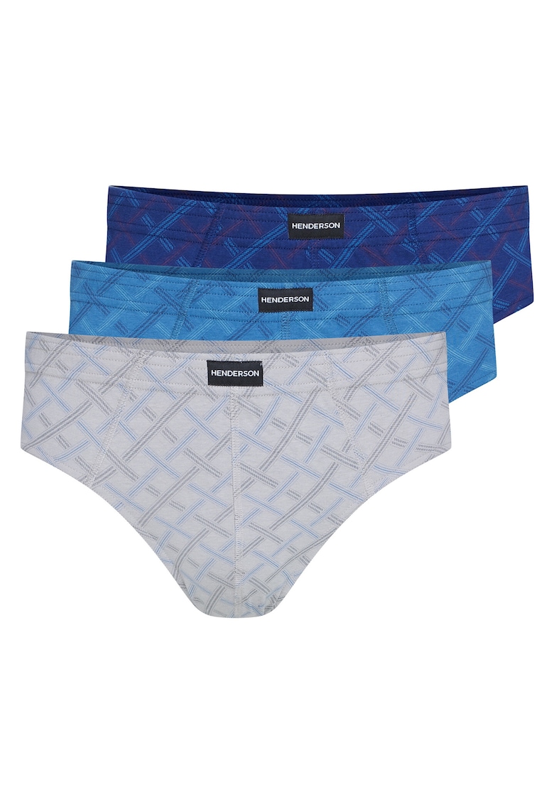 Set 3 perechi chiloti pentru barbati - Bumbac - Albastru/Gri Set 3 perechi chiloti pentru barbati - Bumbac - Albastru/Gri