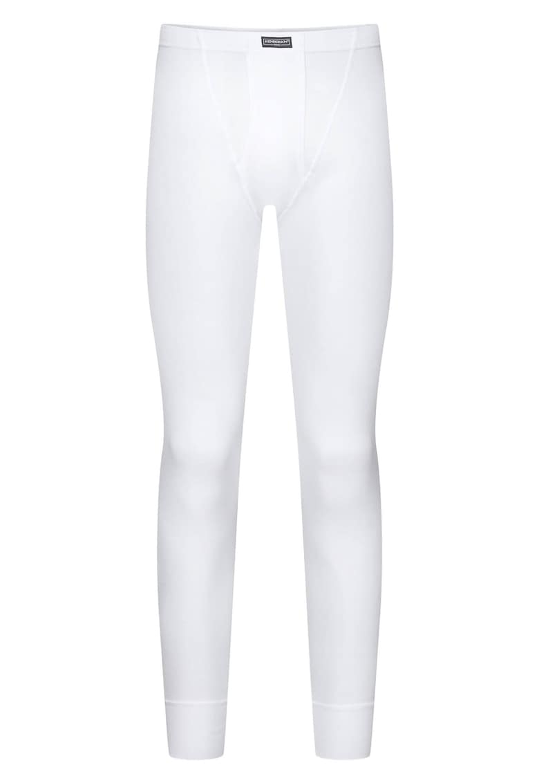 Pantaloni termici barbati - Bumbac - Alb