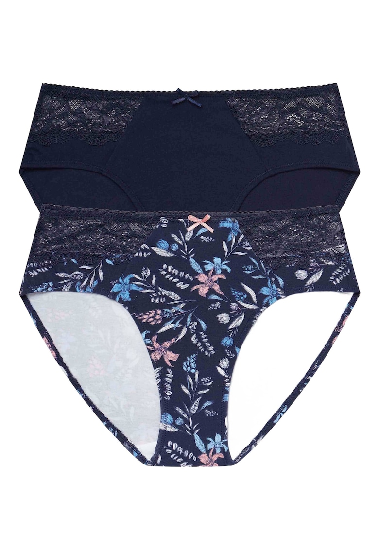 Set 2 perechi chiloti dama - Bumbac/Elastan - Multicolor