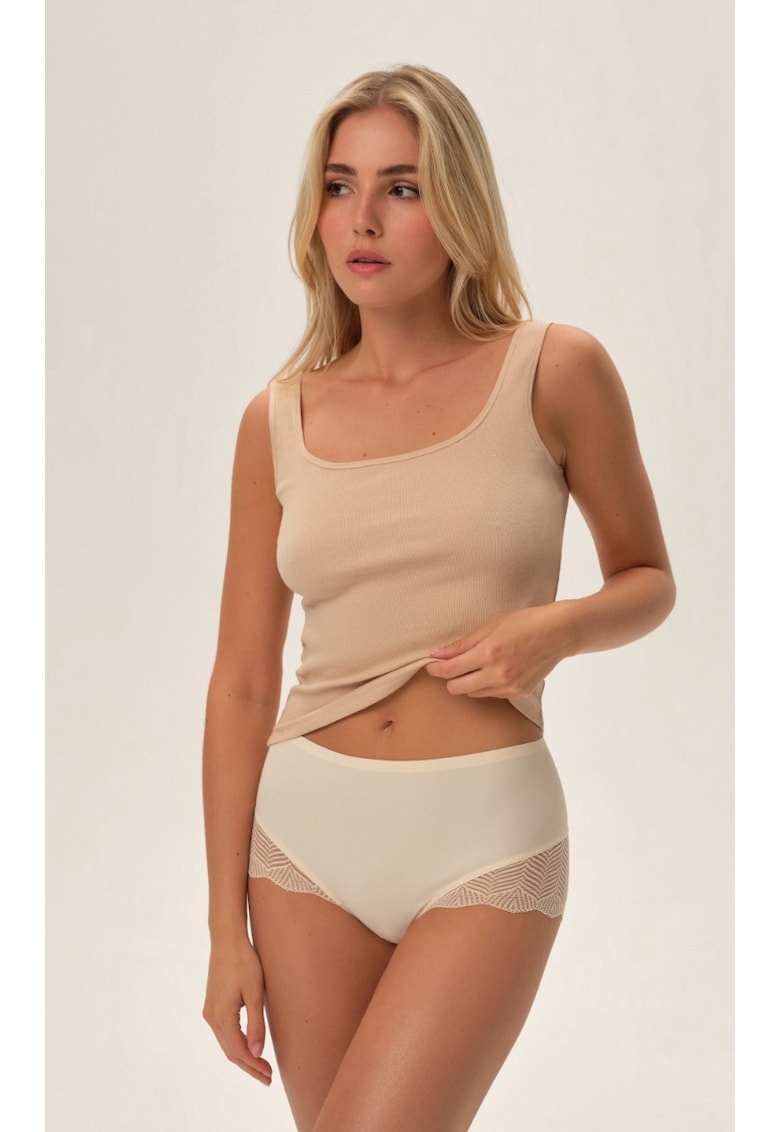 Set 2 perechi de Chiloti Passy Herderson - Bumbac - bej