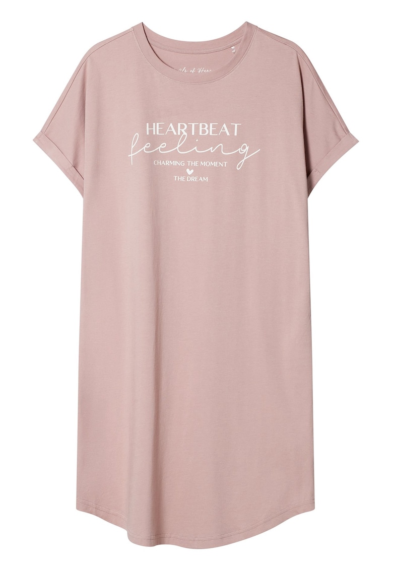 Camasa de noapte bumbac roz