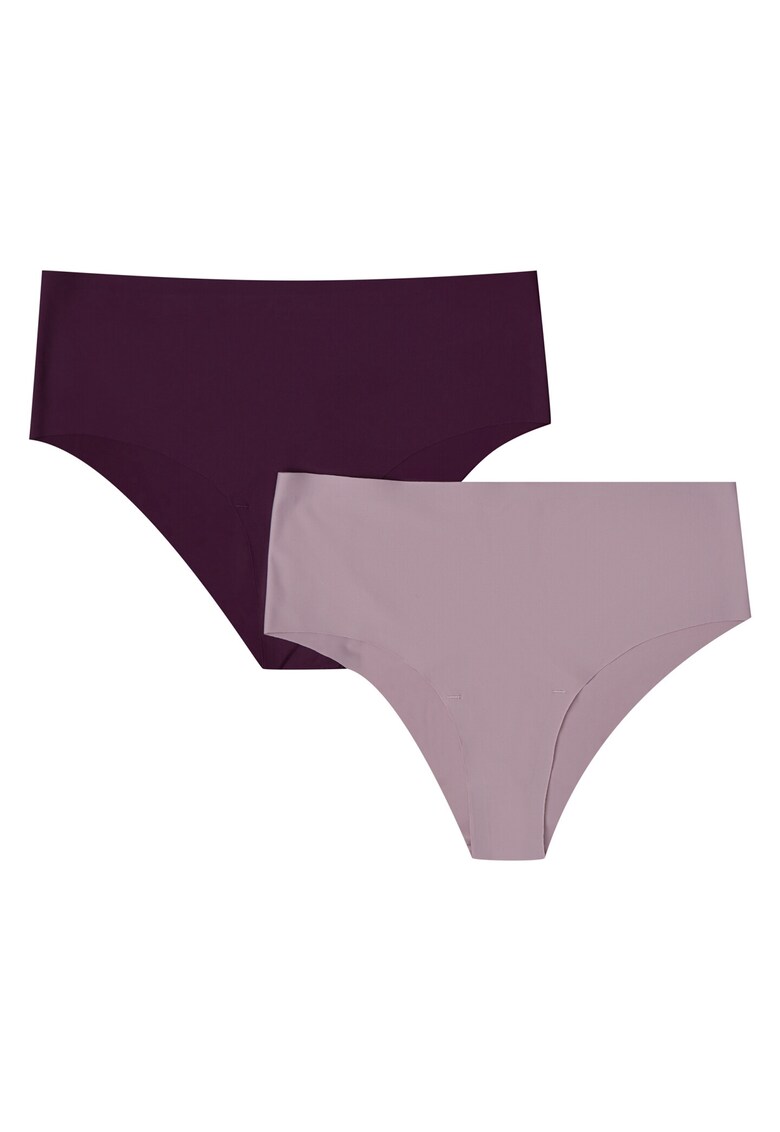 Set 2 perechi de Slip brazilian Feliz - Hardenson - Bumbac - Mov/Lila