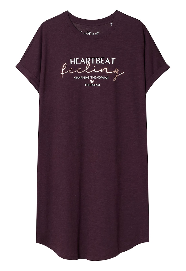 Camasa de noapte bumbac violet