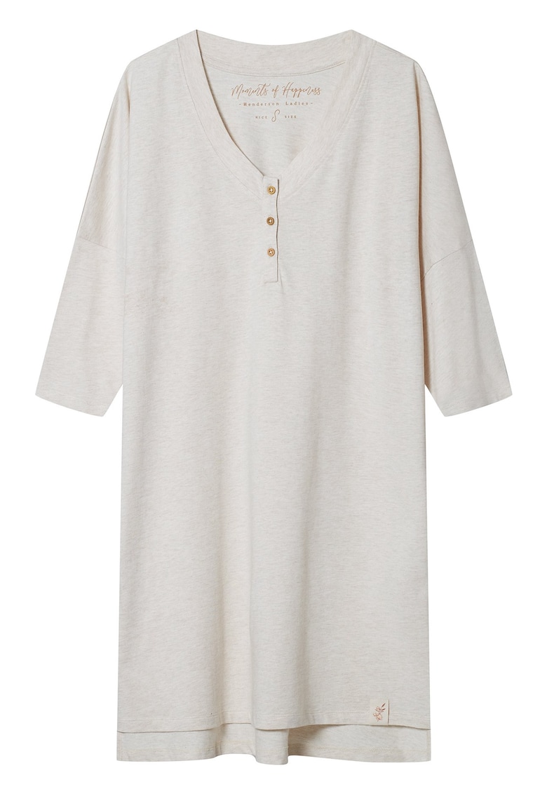 Camasa de noapte bumbac bej