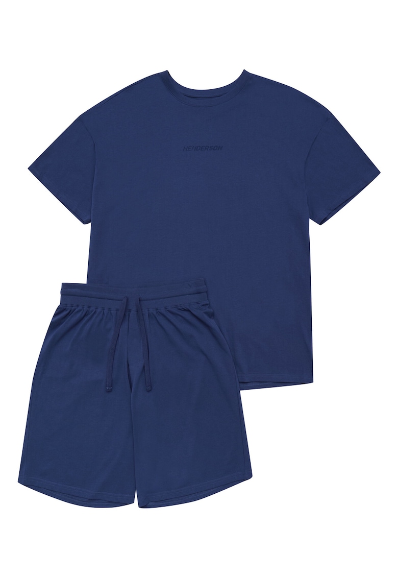 Pijamale barbati Knox - Bumbac - Albastru