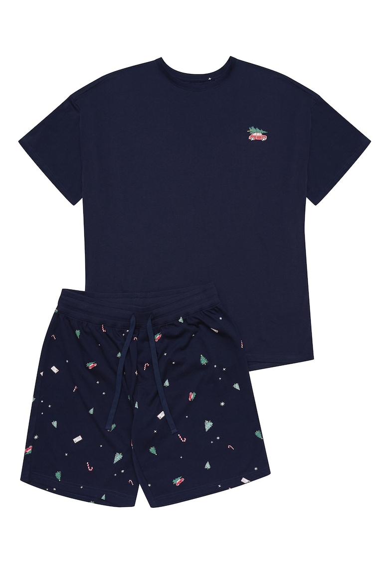 Pijamale barbati Kili -  Bumbac - Albastru