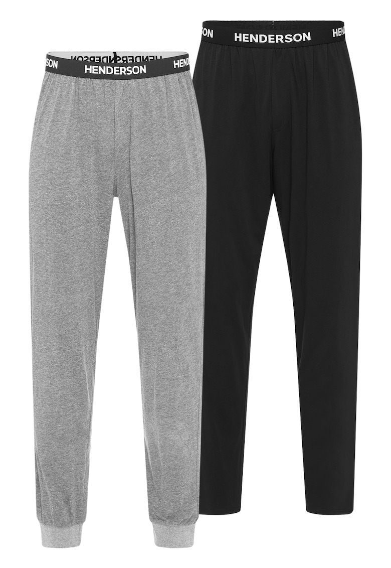 Set 2 perechi pantaloni barbati - Bumbac - Gri/Negru