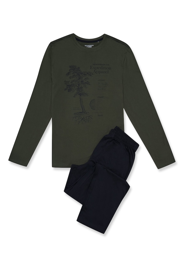 Pijamale pentru barbati  Bumbac - Verde