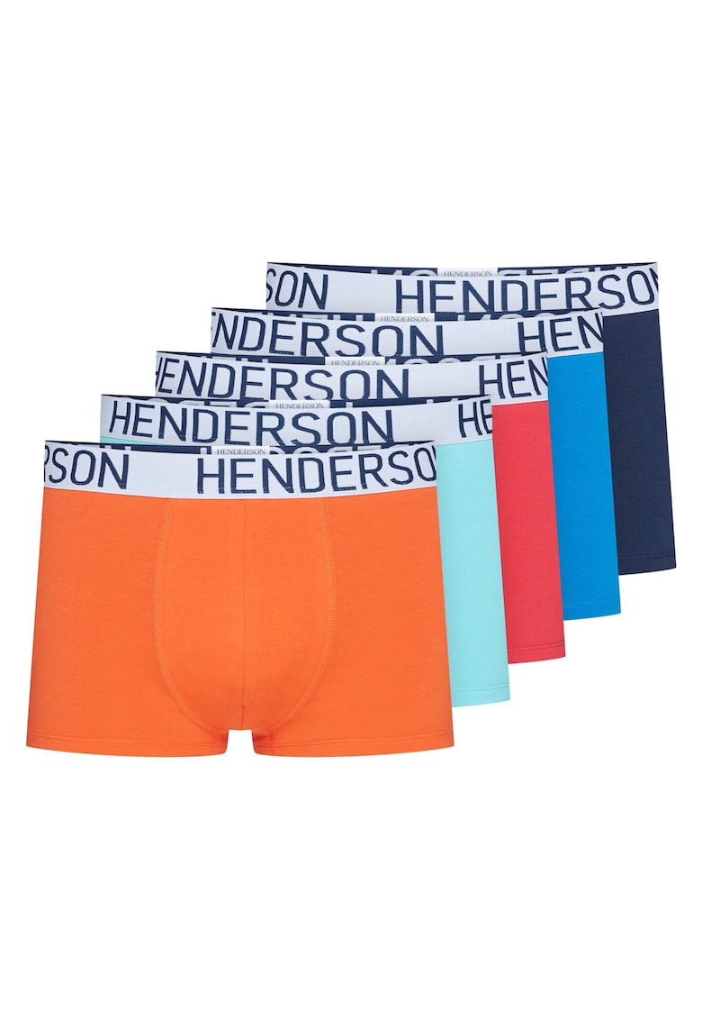Set 5 perechi boxeri barbati - Bumbac - Multicolor