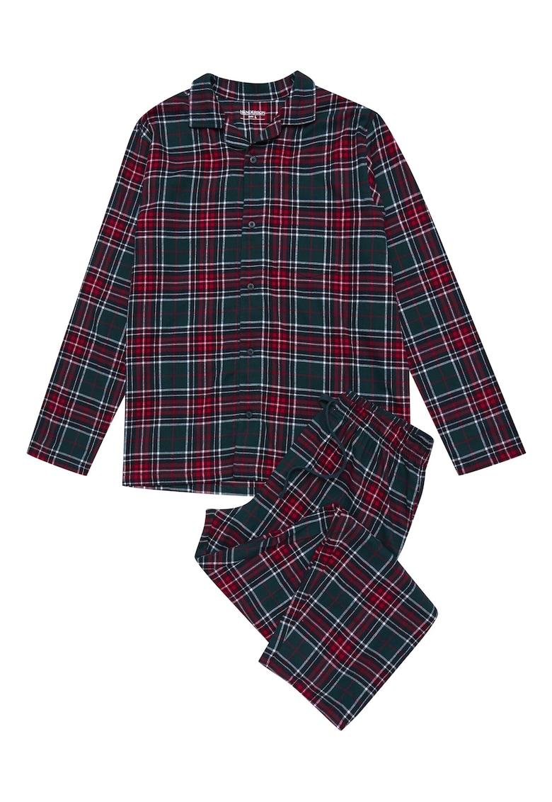 Pijamale barbati - Bumbac - Rosu - model carouri