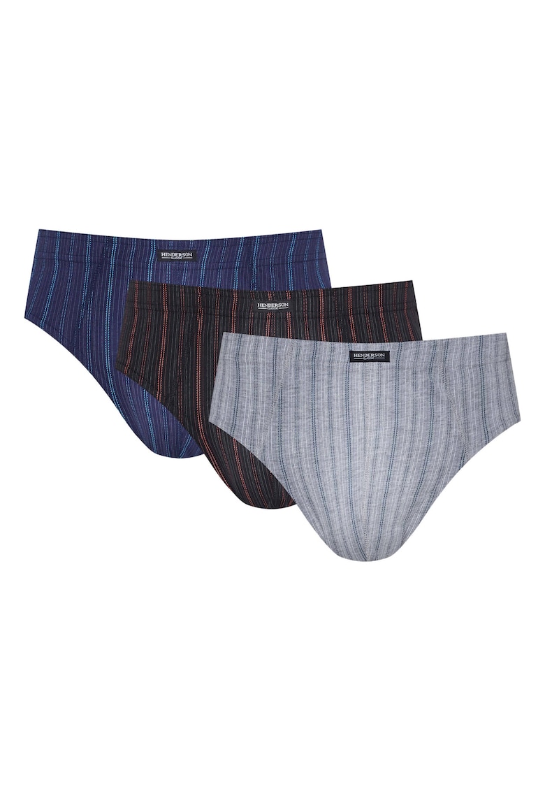 Set 3 perechi slip barbati CLASSIC -  Bumbac - Multicolor