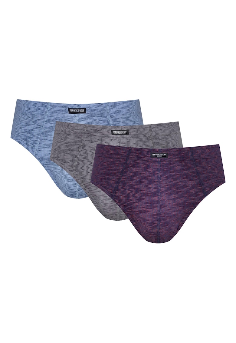 Set 3 perechi slip pentru barbati -  Bumbac - Multicolor
