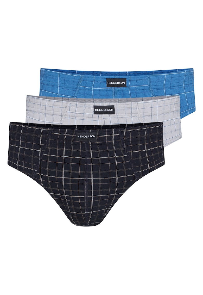 Set 3 perechi chiloti barbati - Bumbac - Imprimeu carouri - Multicolor Set 3 perechi chiloti barbati - Bumbac - Imprimeu carouri - Multicolor