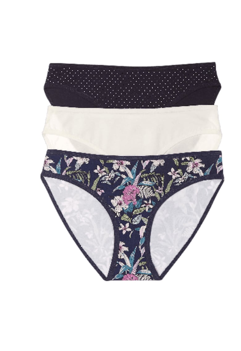 Set 3 perechi de chiloti Mi-Mi - Bumbac - pentru femei - Multicolor - 5903972073964