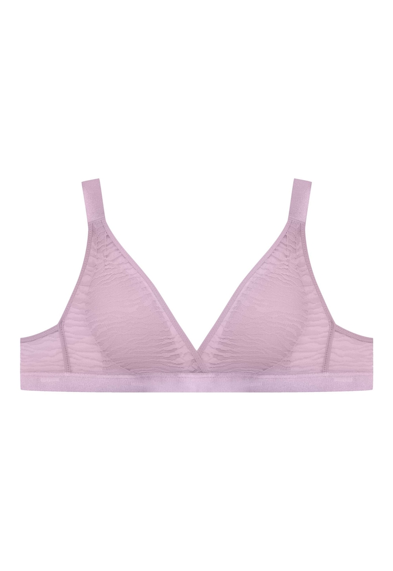 Sutien triunghiular  cu dantela - poliamida - lila