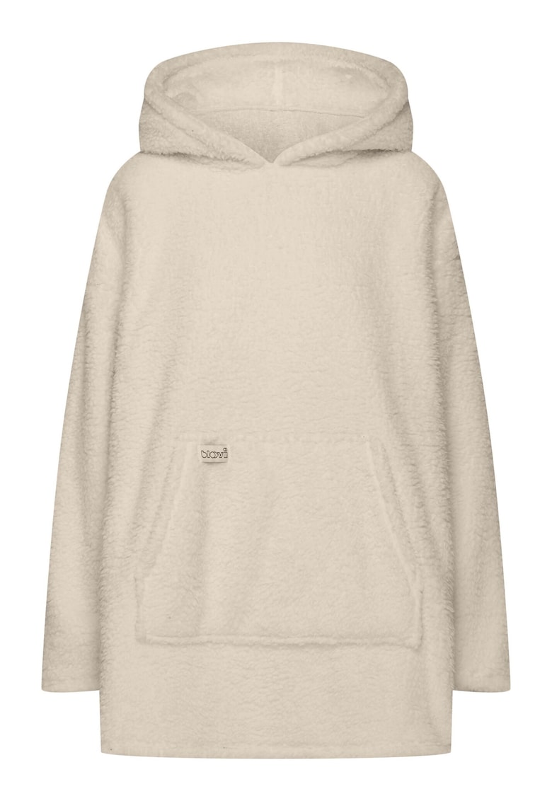 Hanorac dama Junko - cu gluga - poliester - minimalist - bej -