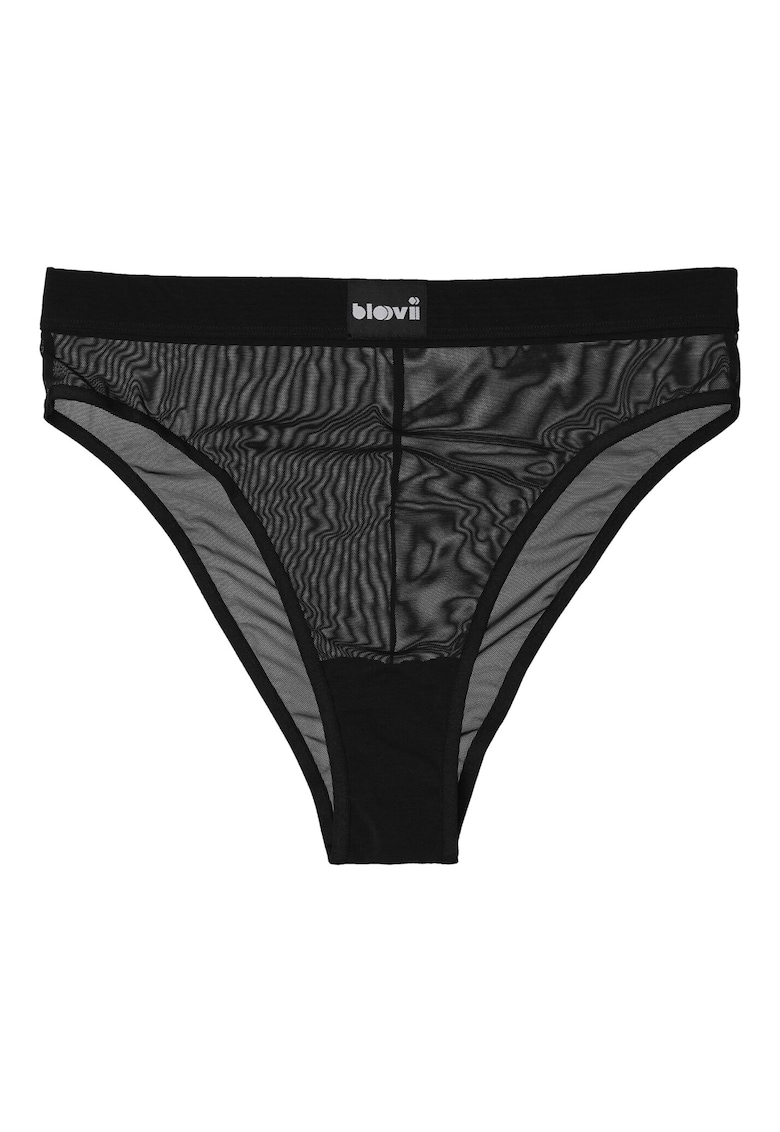 Chiloti cu talie inalta Bumbac - Negru