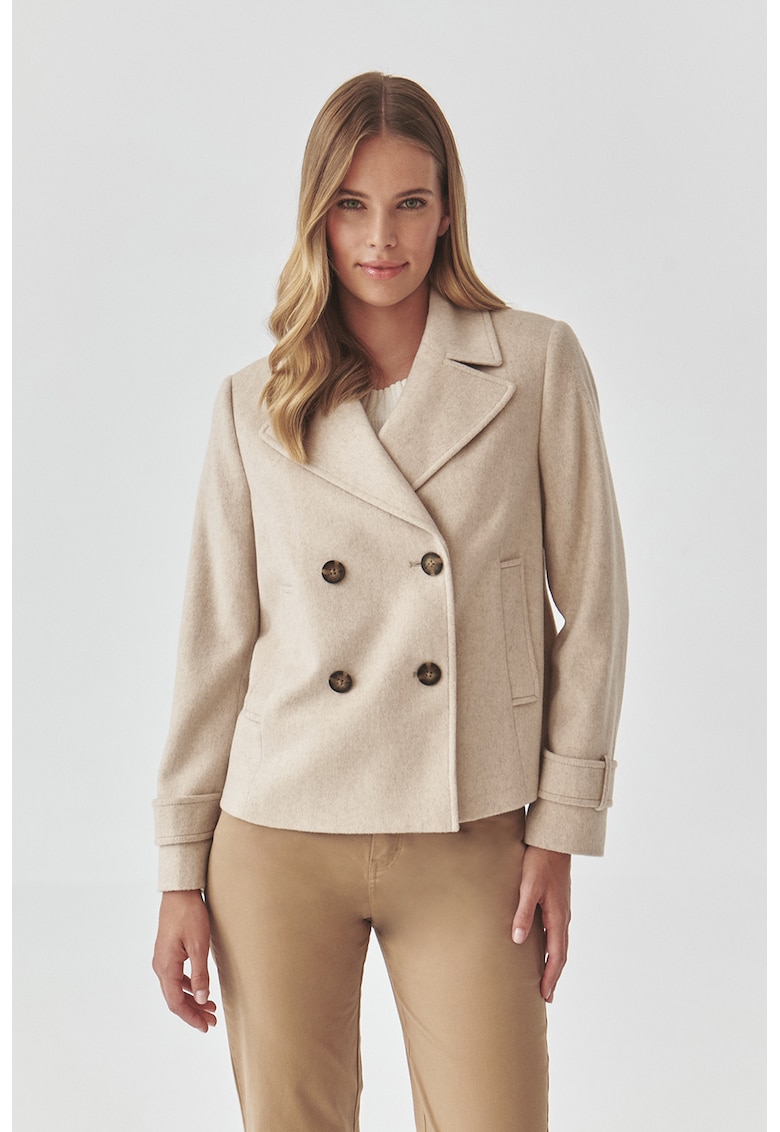 Jacheta din amestec de lana cu doua randuri de nasturi Melfa