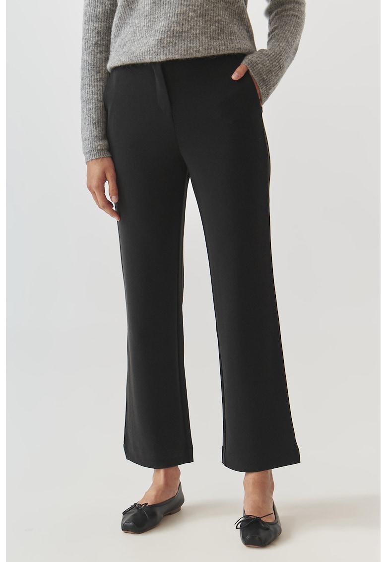 Pantaloni crop din amestec de modal Pantaloni crop din amestec de modal