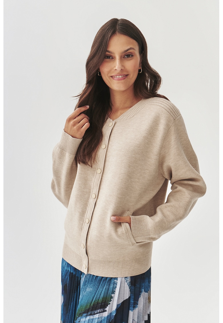 Cardigan regular fit cu capse