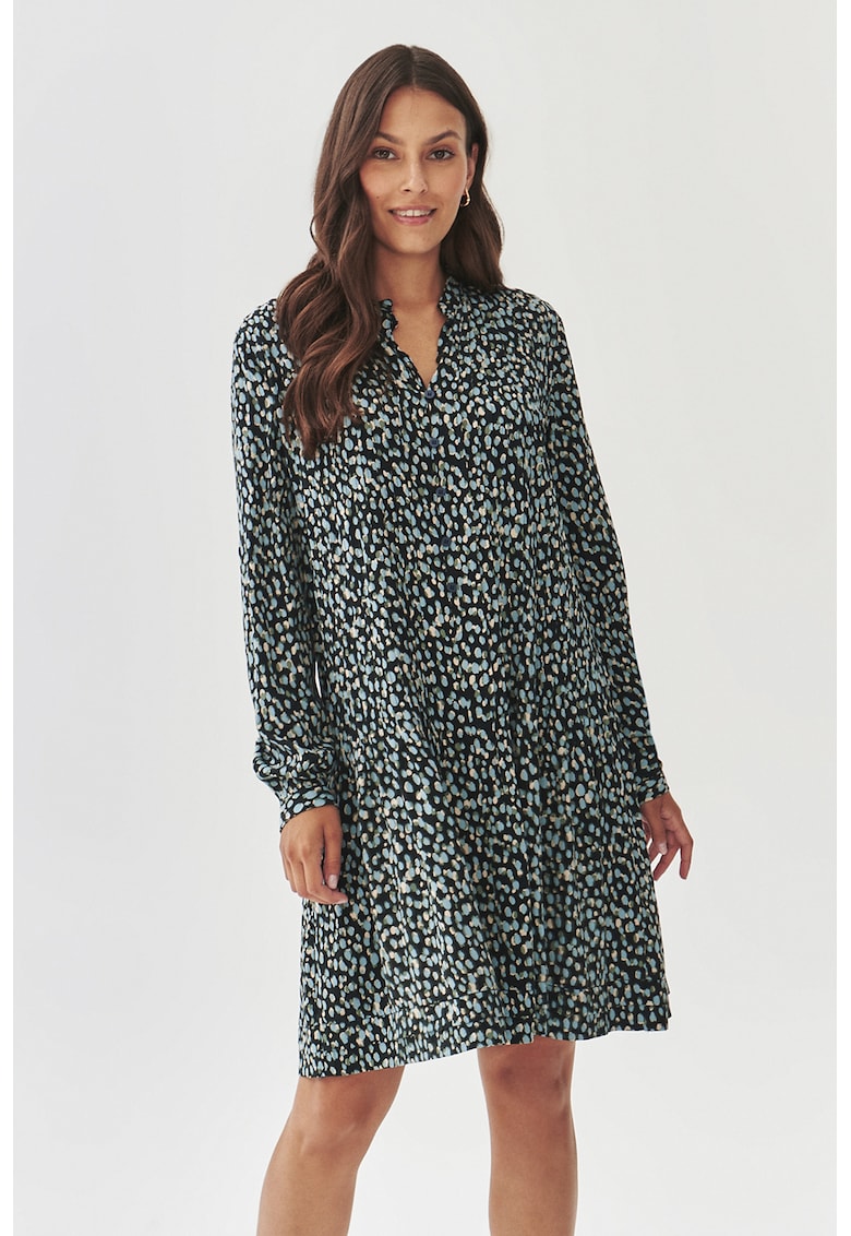 Rochie mini dreapta cu terminatie cu volan