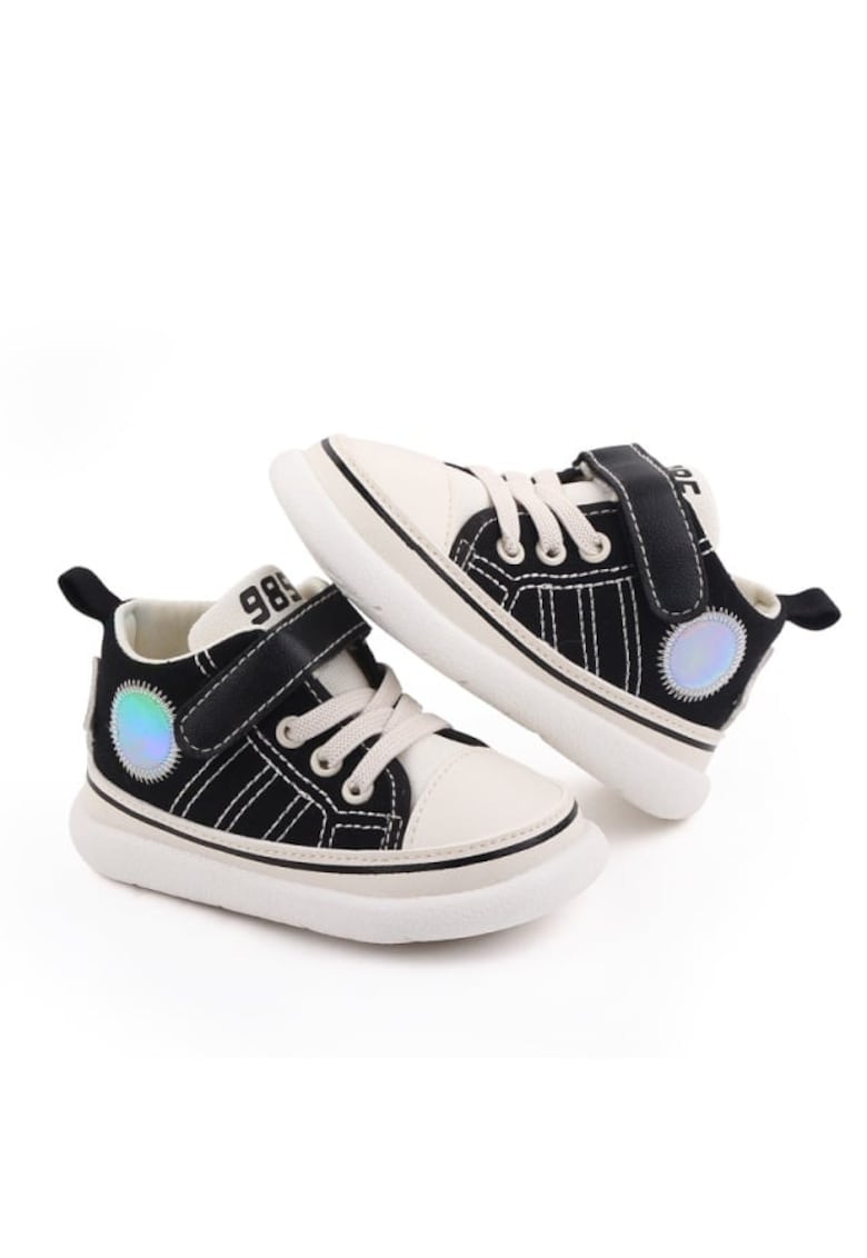 Tenisi Peste Glezna - Casual - Textil - Baieti - Fete - Siret - Alb - Negru