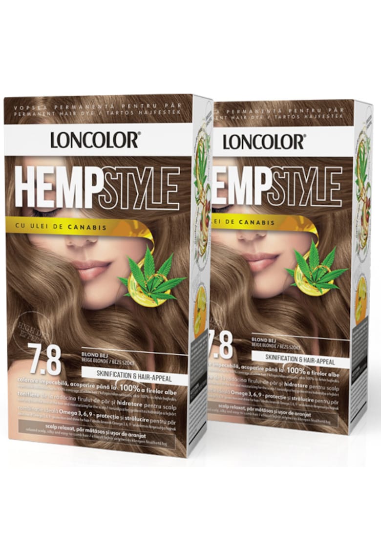 Pachet: 2 x Vopsea de par permanenta  HempStyle - 100 ml