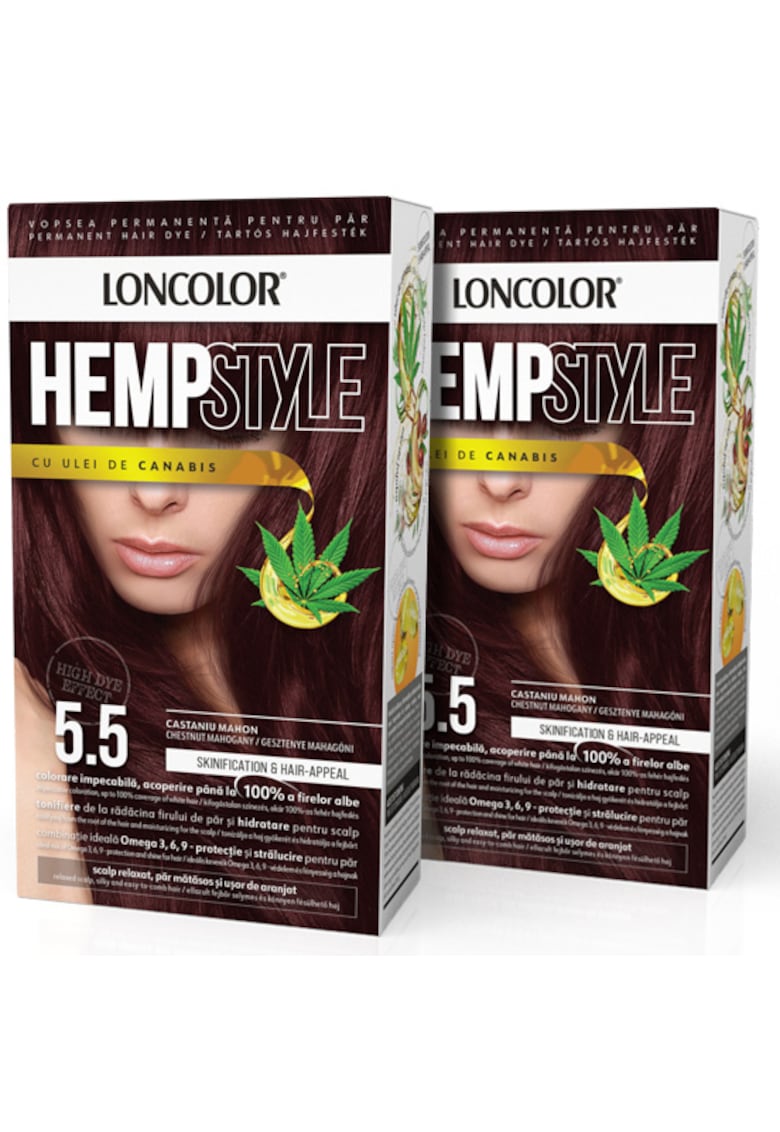 Pachet: 2 x Vopsea de par permanenta  HempStyle - 100 ml