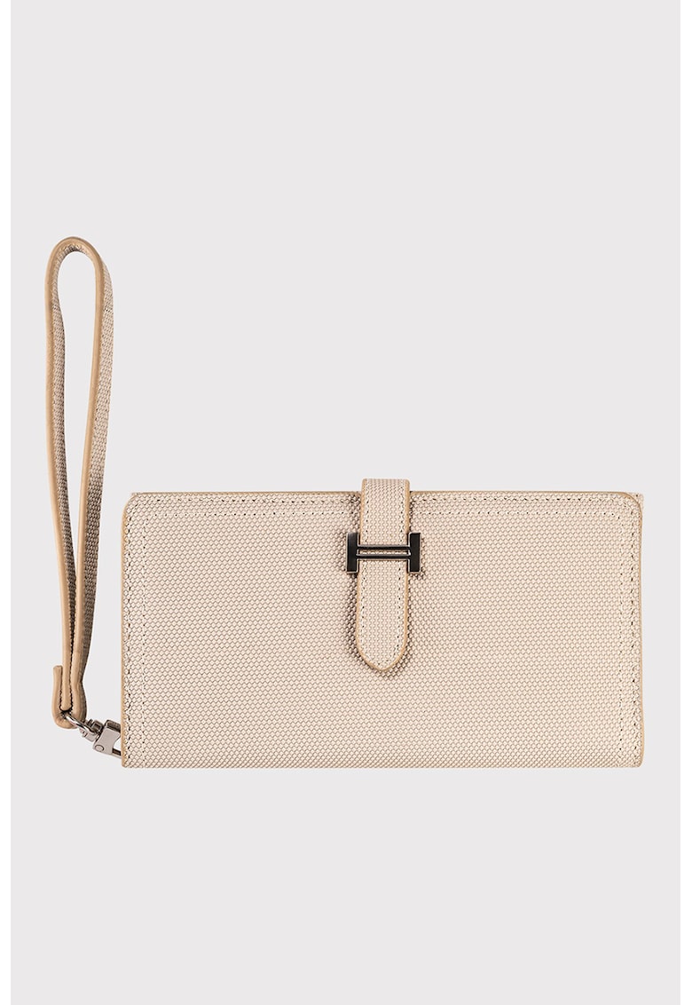 Portofel de piele ecologica cu bareta detasabila pentru incheietura