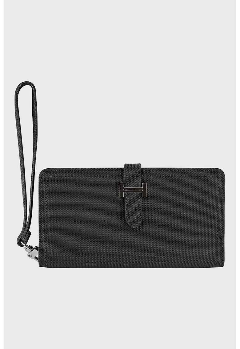 Portofel de piele ecologica cu bareta detasabila pentru incheietura