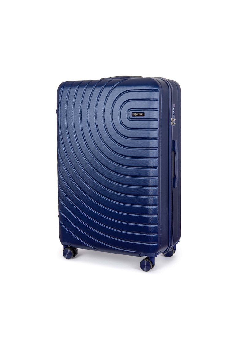Troler - Valiza pe roti mediu - 4 roti duble cu rotatie 360° - Bleumarin - M - 56L - ® AVENTOR 1064 NAVY 24'