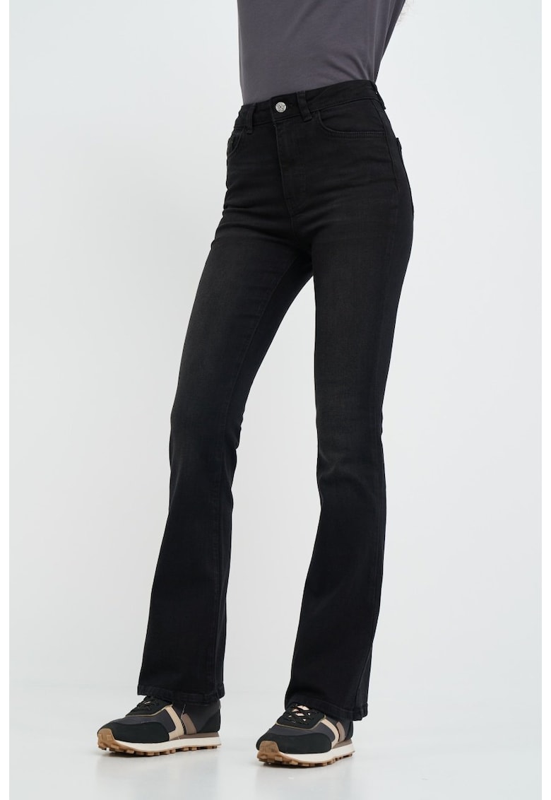 Blugi dama bootcut inchisa - Negru